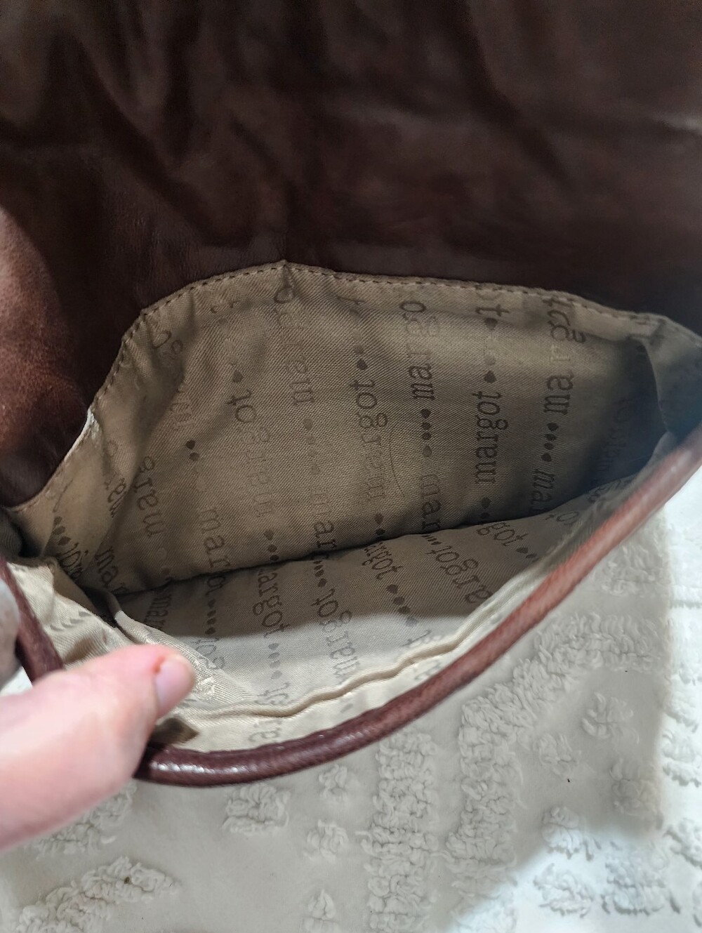 Margot Classic Woven Crossbody Bag in Dark Brown, Buttery Soft - Picture 3 of 7